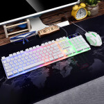 Combo Mouse RGB + Keboard Gaming Wired Rainbow light Gclexus q210